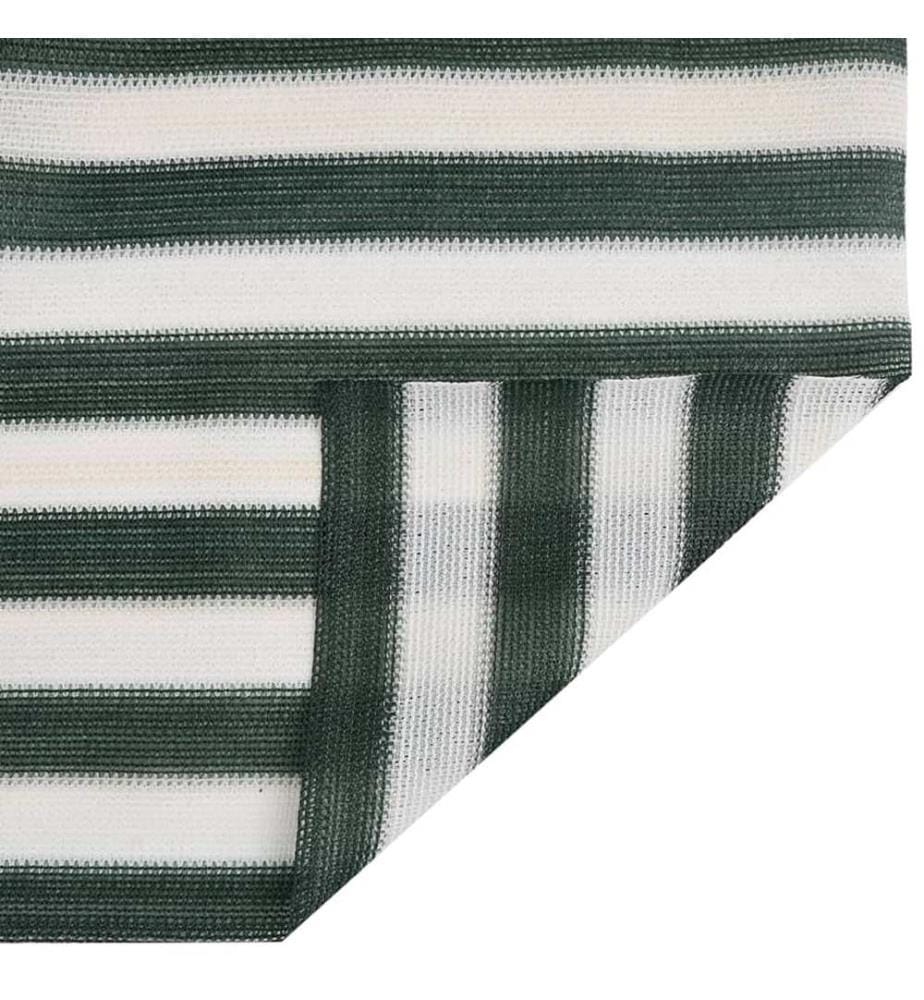 Filet brise-vue vert et blanc 1,5x10 m PEHD 150 g/m²