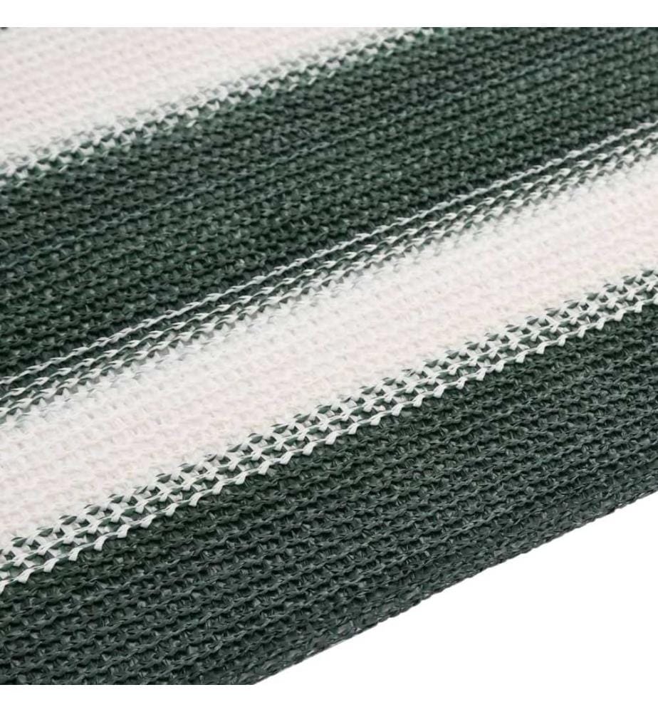 Filet brise-vue vert et blanc 1,5x10 m PEHD 150 g/m²
