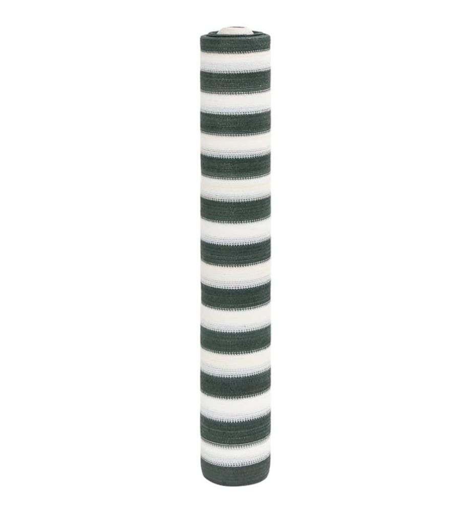 Filet brise-vue vert et blanc 1,8x10 m PEHD 195 g/m²