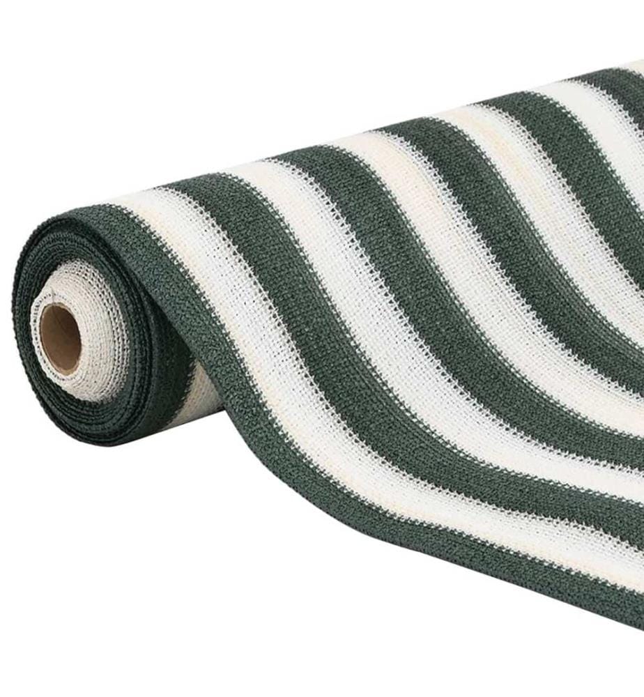 Filet brise-vue vert et blanc 1,8x10 m PEHD 195 g/m²