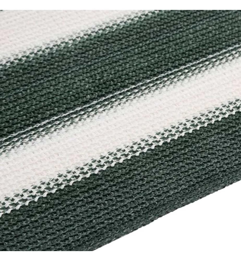 Filet brise-vue vert et blanc 1,8x10 m PEHD 195 g/m²