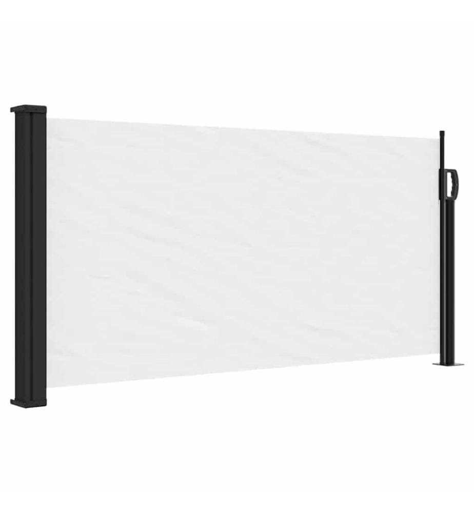 Seitenmarkise Ausziehbar Weiss 100x500 cm