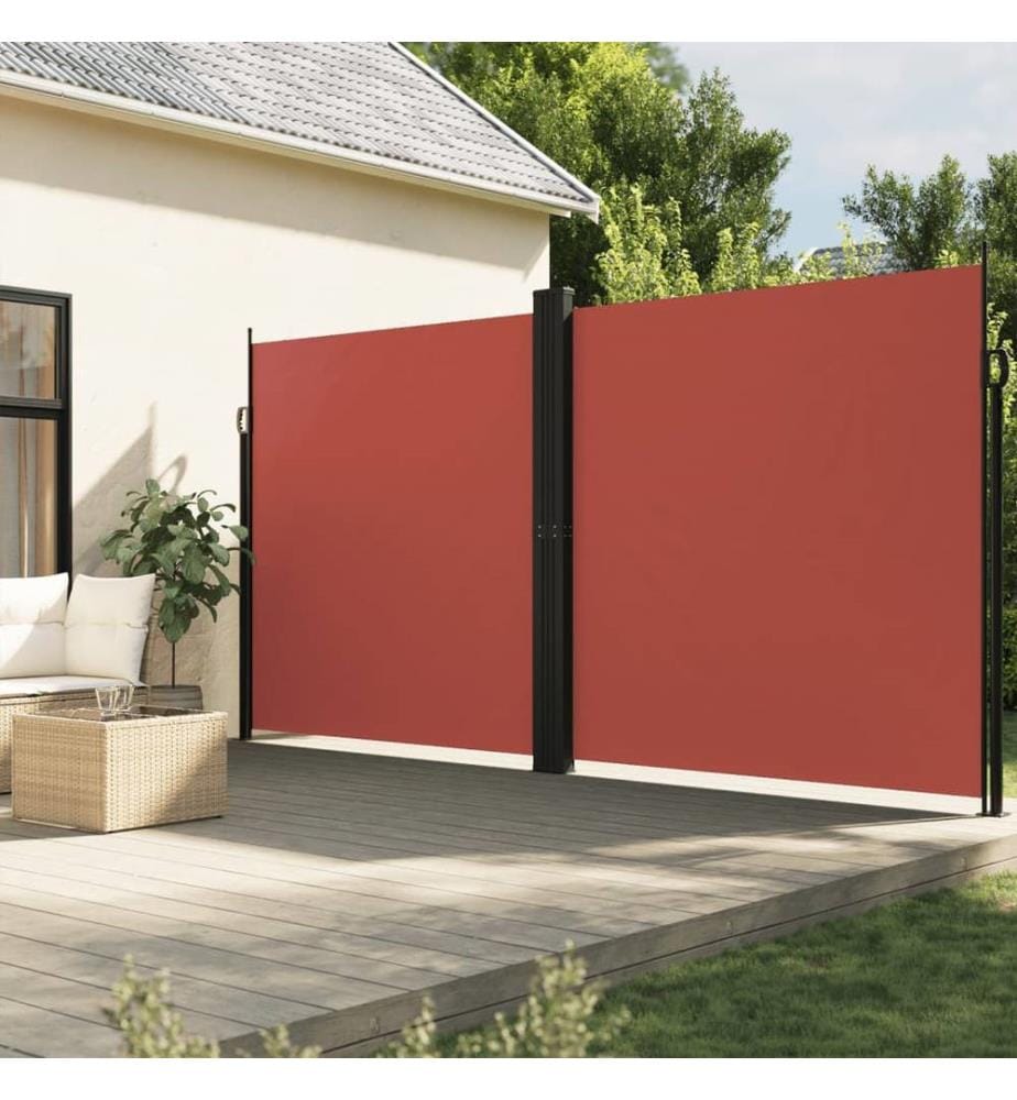 Seitenmarkise Ausziehbar Terrakottarot 220x1200 cm