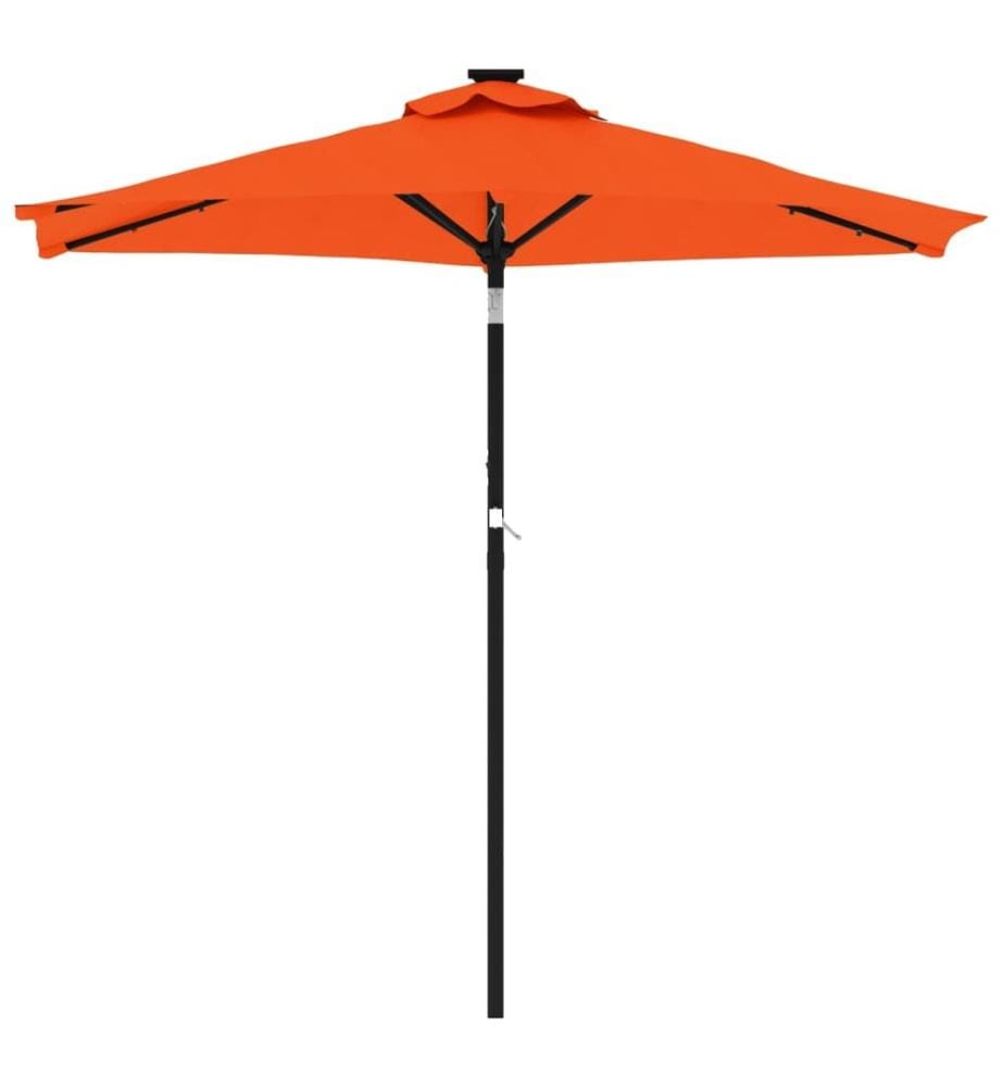 Sonnenschirm mit LED und Stahlmast Terracotta 225x225x212 cm