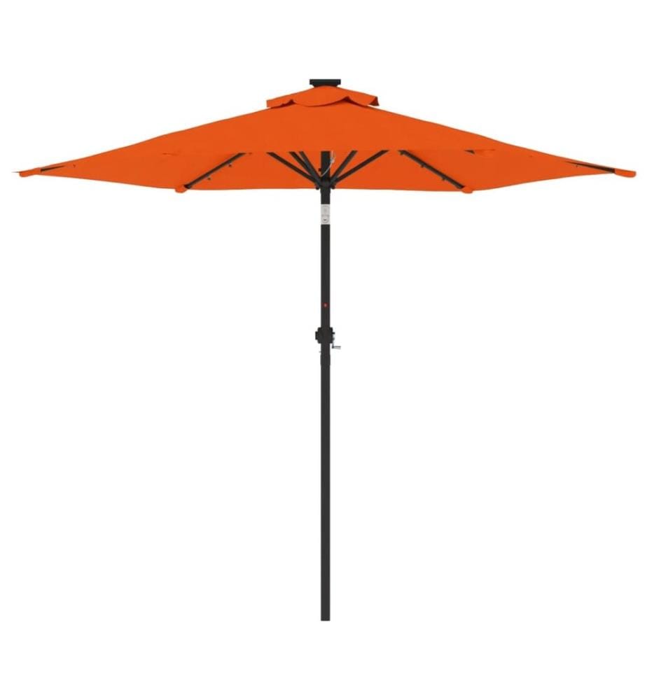 Sonnenschirm mit LED und Stahlmast Terracotta 225x225x212 cm