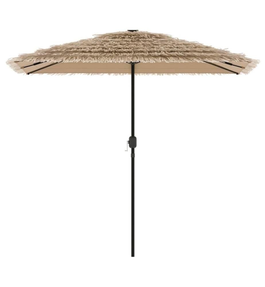 Parasol de jardin avec mât en acier marron 248x248x248 cm