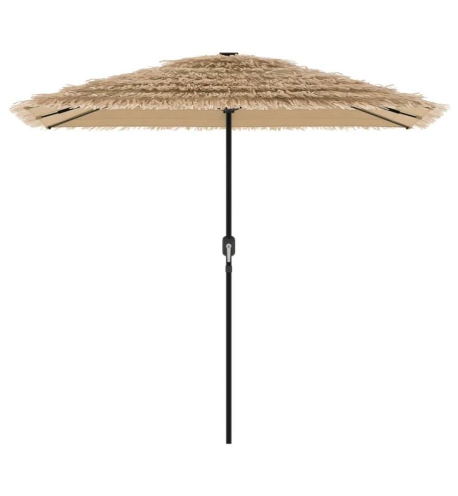 Parasol de jardin avec mât en acier marron 248x248x248 cm