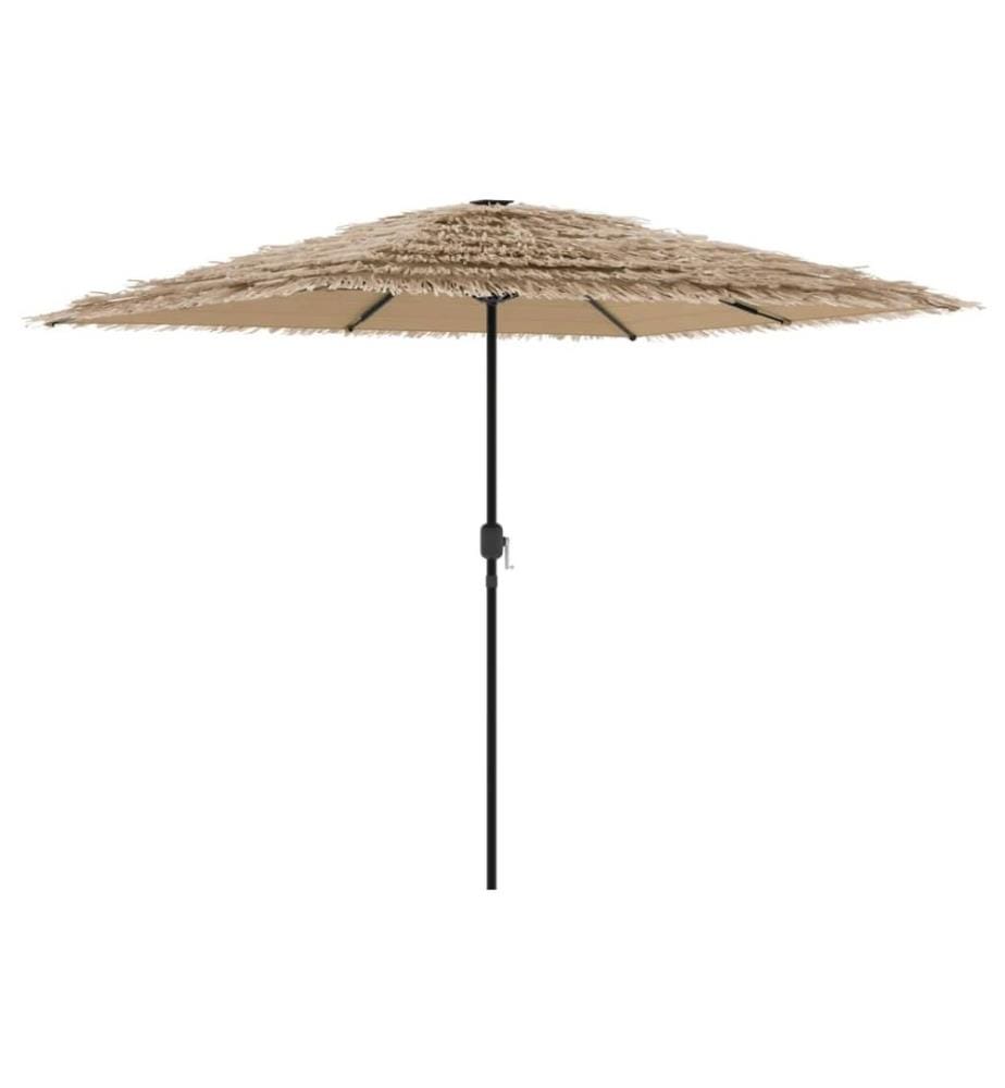Parasol de jardin avec mât en acier marron 248x248x248 cm