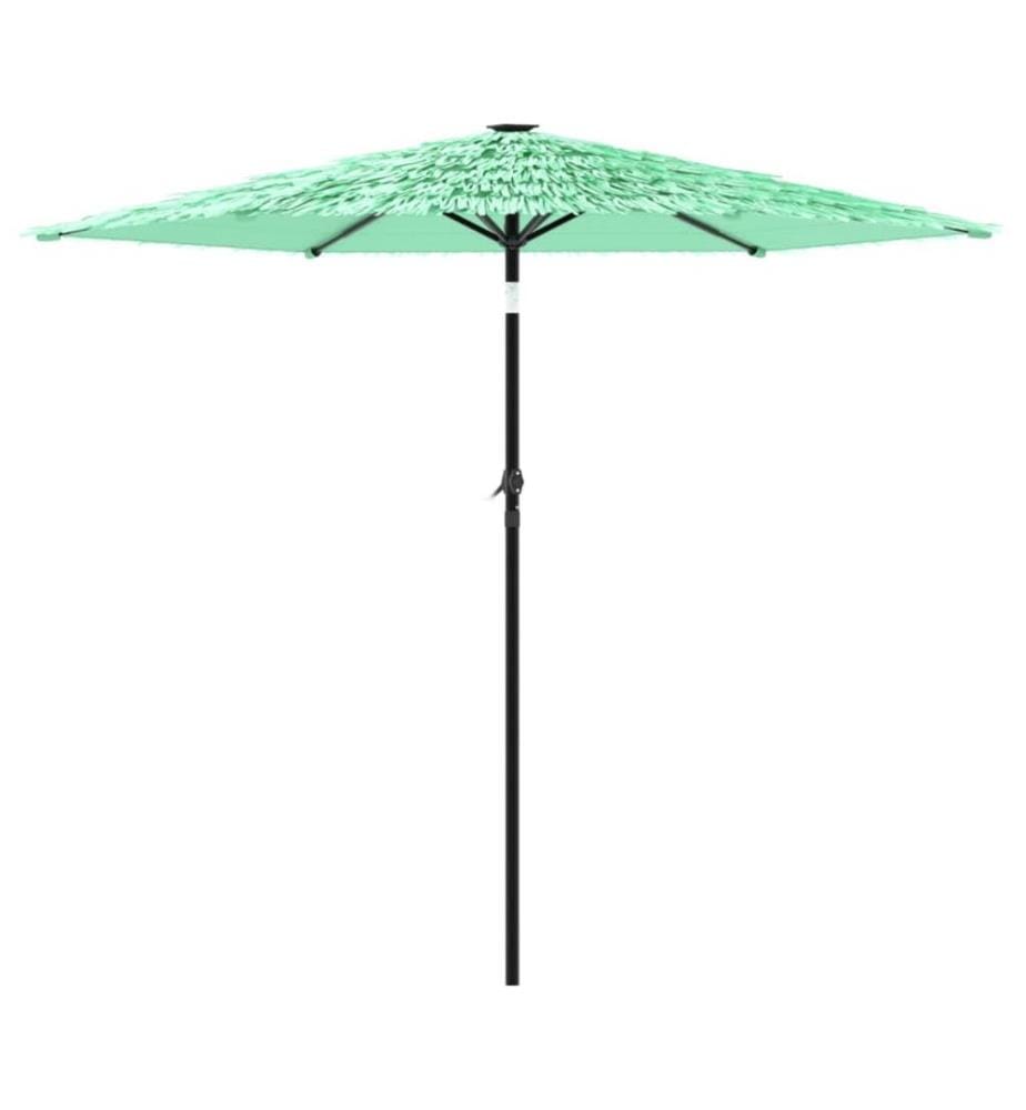 Parasol de jardin avec mât en acier vert 223x223x213 cm