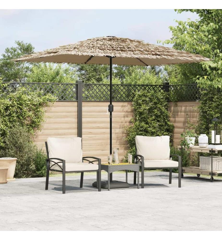 Sonnenschirm mit LED und Stahlmast Braun 248x248x248 cm