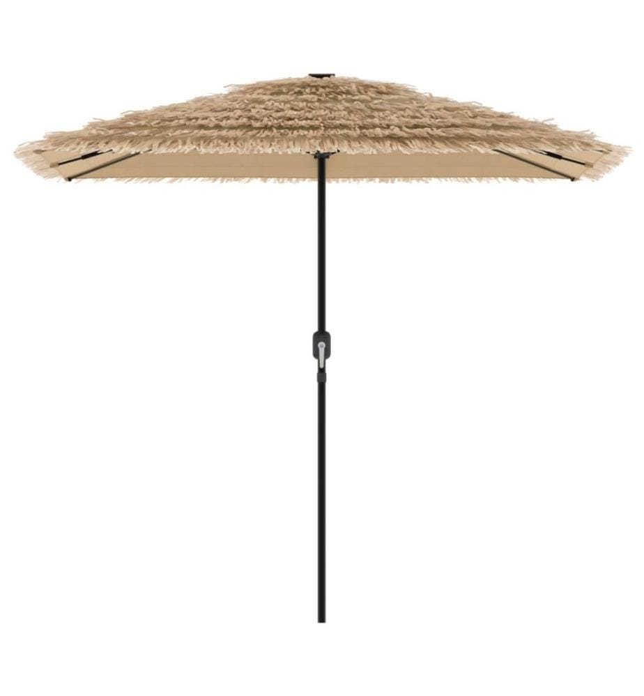 Sonnenschirm mit LED und Stahlmast Braun 248x248x248 cm