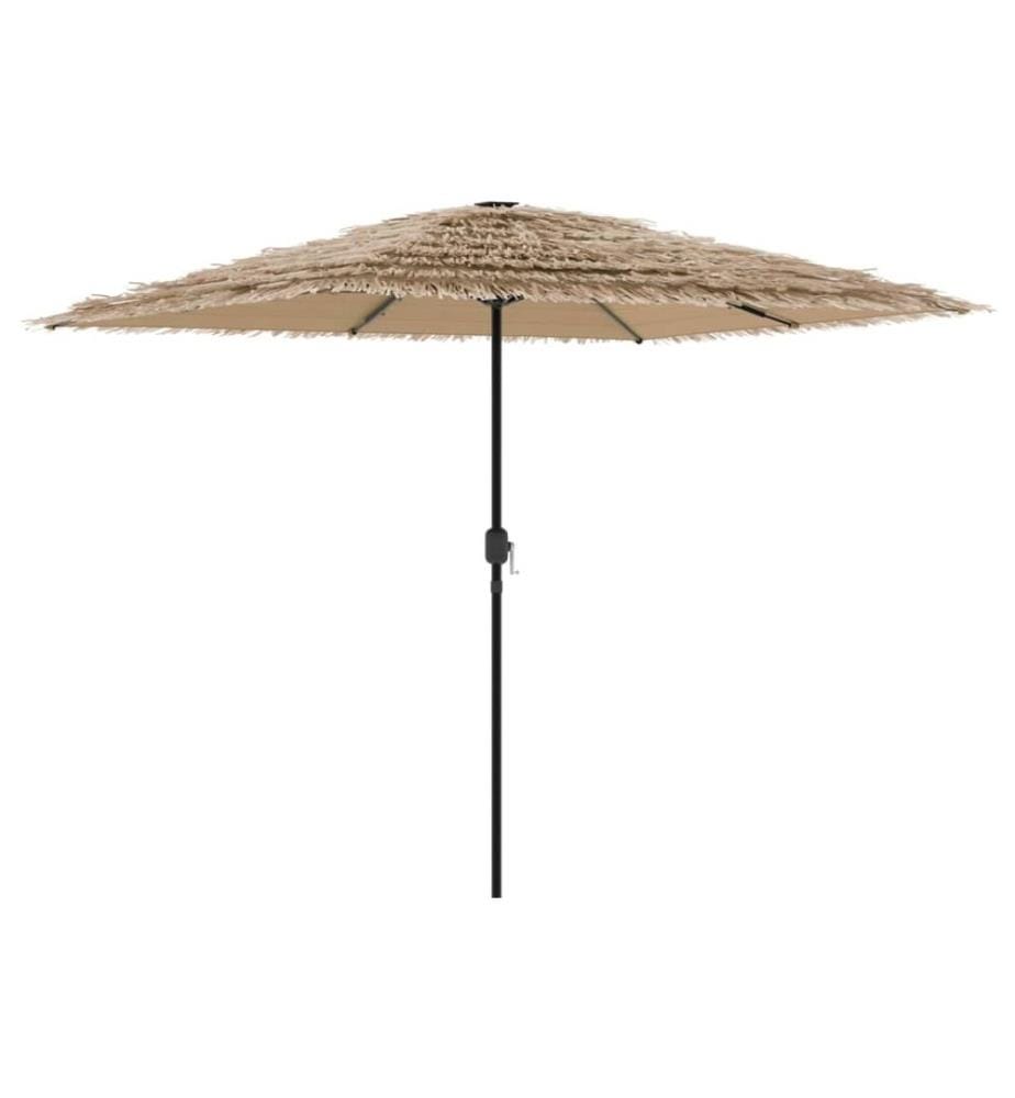 Sonnenschirm mit LED und Stahlmast Braun 248x248x248 cm