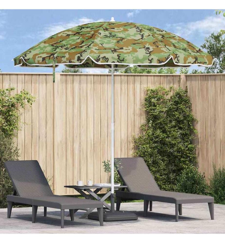 Strandparasol Tarnung 263 x 263 x 272 cm Polyester und Metall