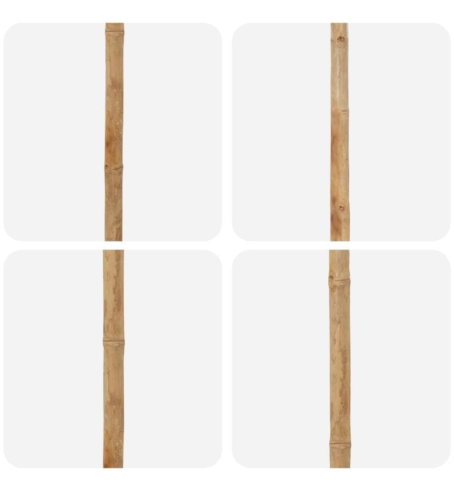 Garten-Sonnenschirm Cremeweiss Ø 150 x 210 cm Bambus