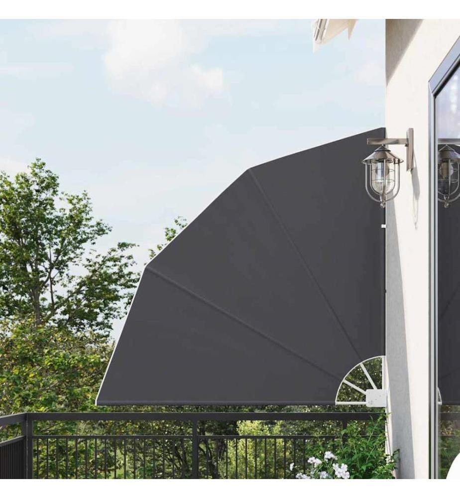 Balkon Sichtschutz Schwarz 140 x 140 cm Polyester