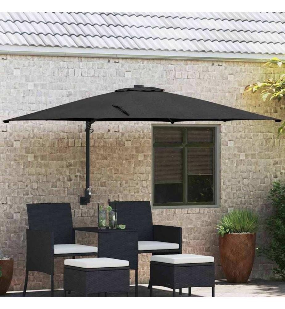 Garten-Sonnenschirm Schwarz 248,5 x 247,5 x 160 cm