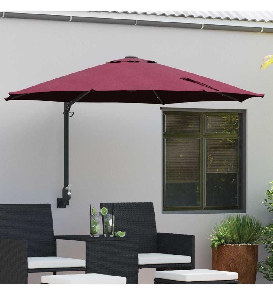 Garten-Sonnenschirm Bordeauxrot 248 x 248 x 148 cm