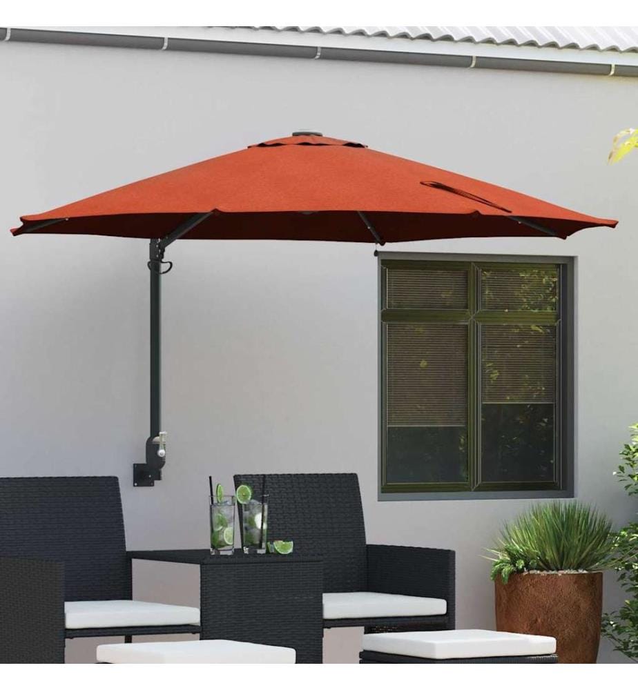 Garten-Sonnenschirm Terrakotta 248 x 248 x 148 cm