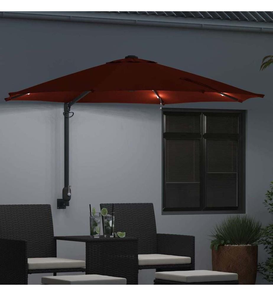 Garten-Sonnenschirm Terrakotta 248 x 248 x 148 cm