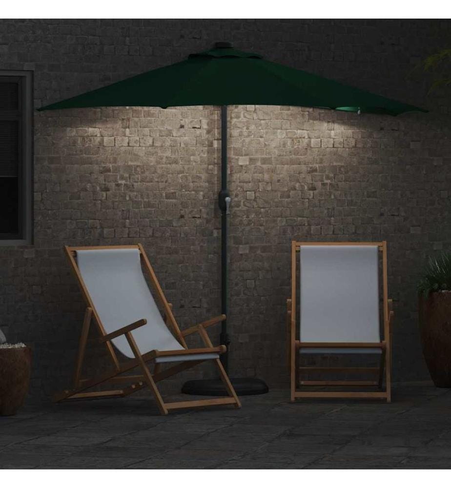Garten-Sonnenschirm Grün 294 x 150 x 223 cm Polyester und Stahl