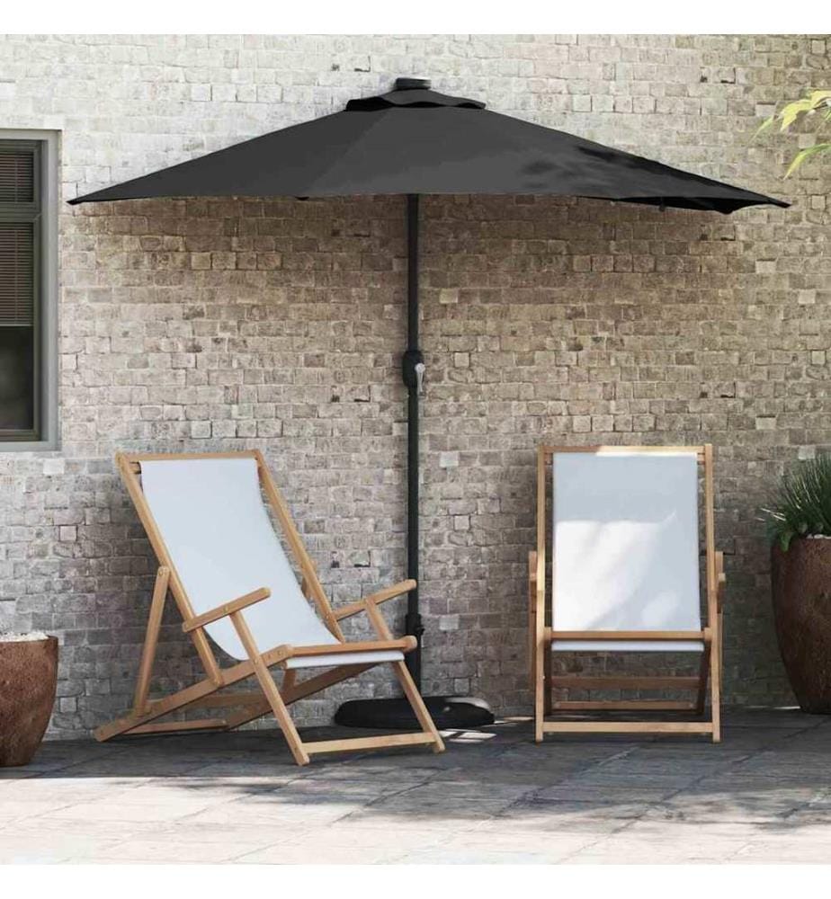 Garten-Sonnenschirm Schwarz 294 x 150 x 223 cm