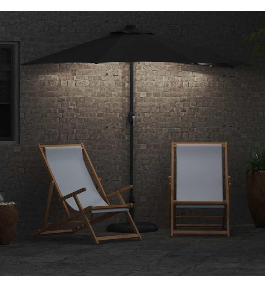 Garten-Sonnenschirm Schwarz 294 x 150 x 223 cm