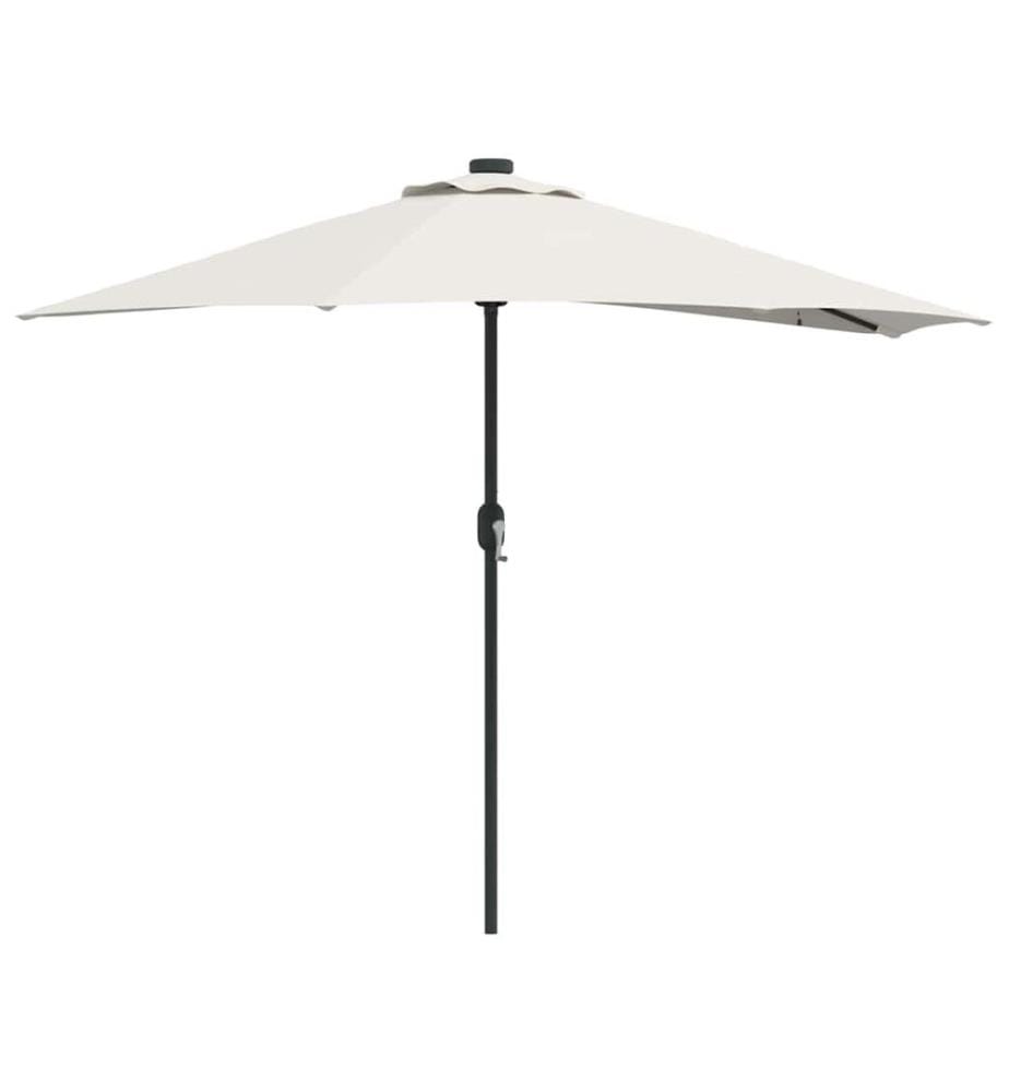 Garten-Sonnenschirm Sand 294 x 150 x 224 cm Polyester und Stahl