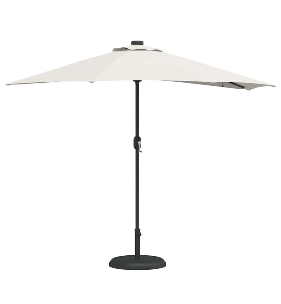 Garten-Sonnenschirm Sand 294 x 150 x 224 cm Polyester und Stahl