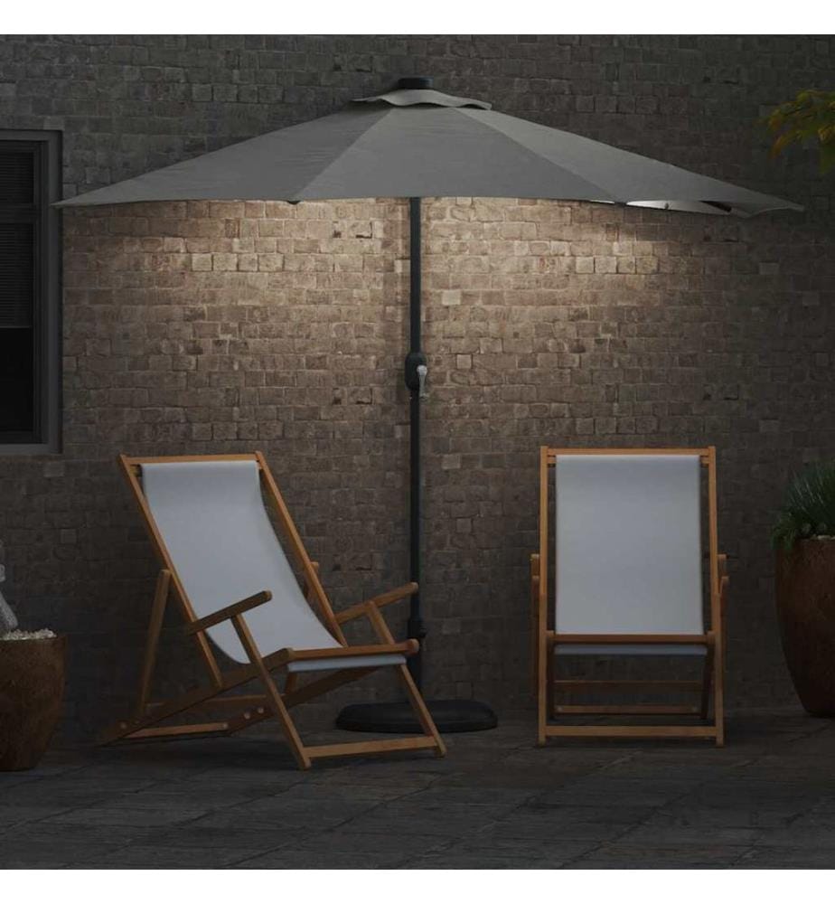 Garten-Sonnenschirm Sand 294 x 150 x 224 cm Polyester und Stahl