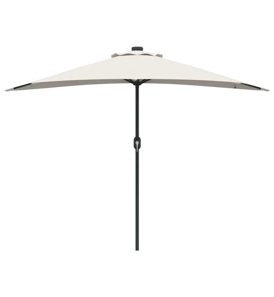 Garten-Sonnenschirm Sand 294 x 150 x 224 cm Polyester und Stahl