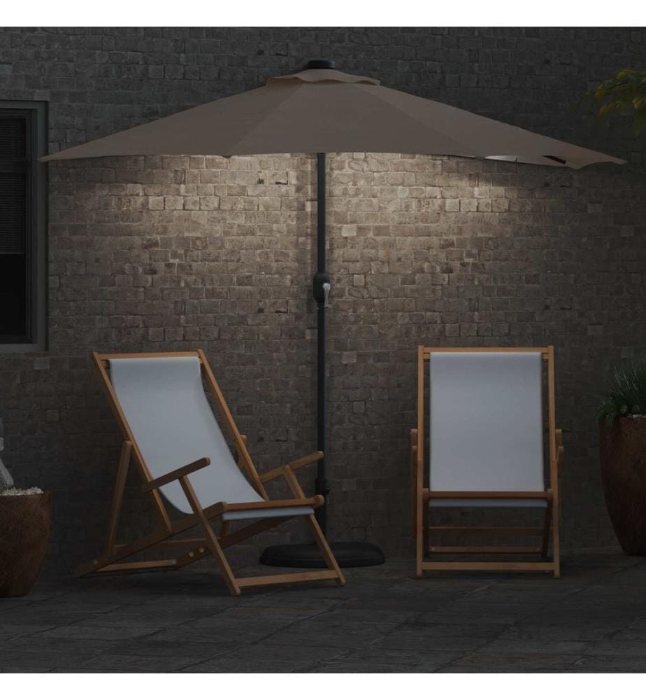 Garten-Sonnenschirm Taupe 294 x 150 x 224 cm