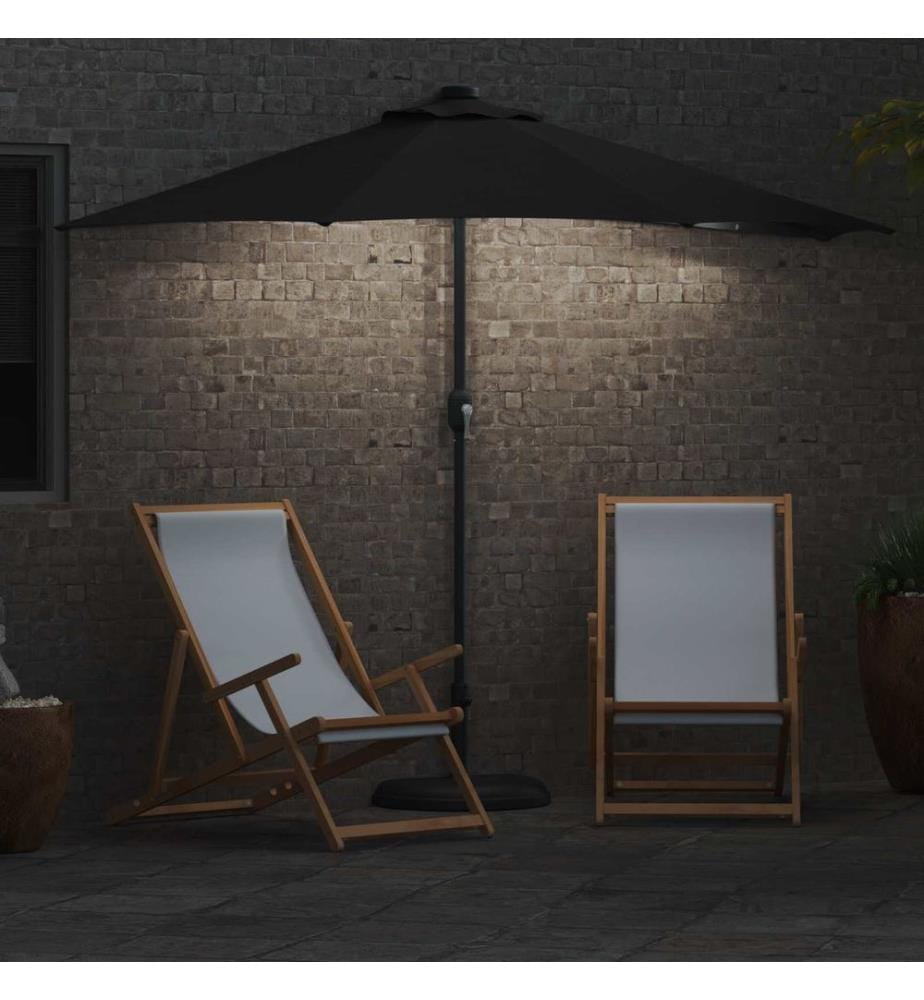 Garten-Sonnenschirm Schwarz 294 x 150 x 224 cm