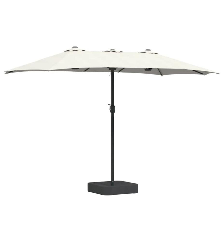 Garten-Sonnenschirm Sand 385 x 209 x 244 cm Polyester und Stahl