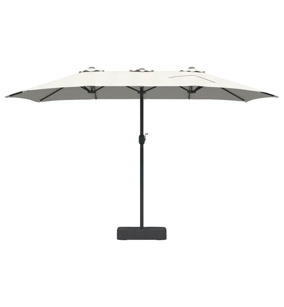 Garten-Sonnenschirm Sand 385 x 209 x 244 cm Polyester und Stahl