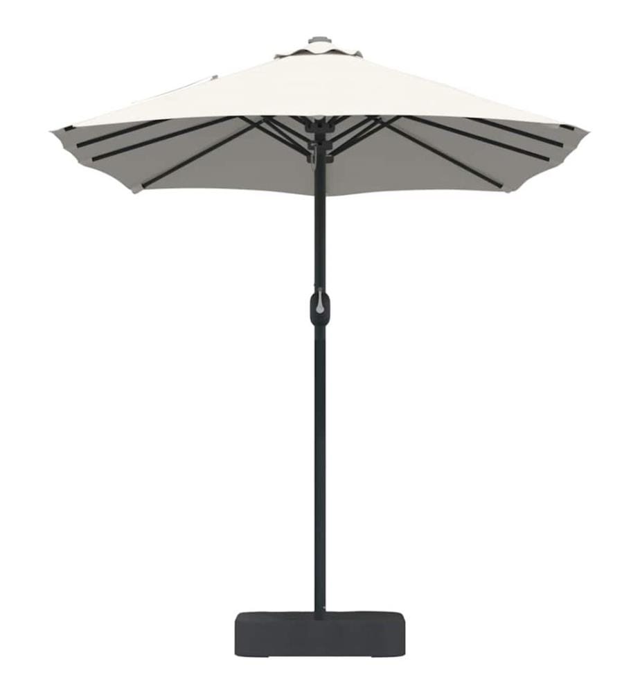 Garten-Sonnenschirm Sand 385 x 209 x 244 cm Polyester und Stahl