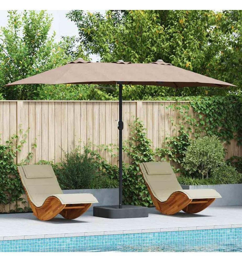 Garten-Sonnenschirm Taupe 385 x 209 x 244 cm