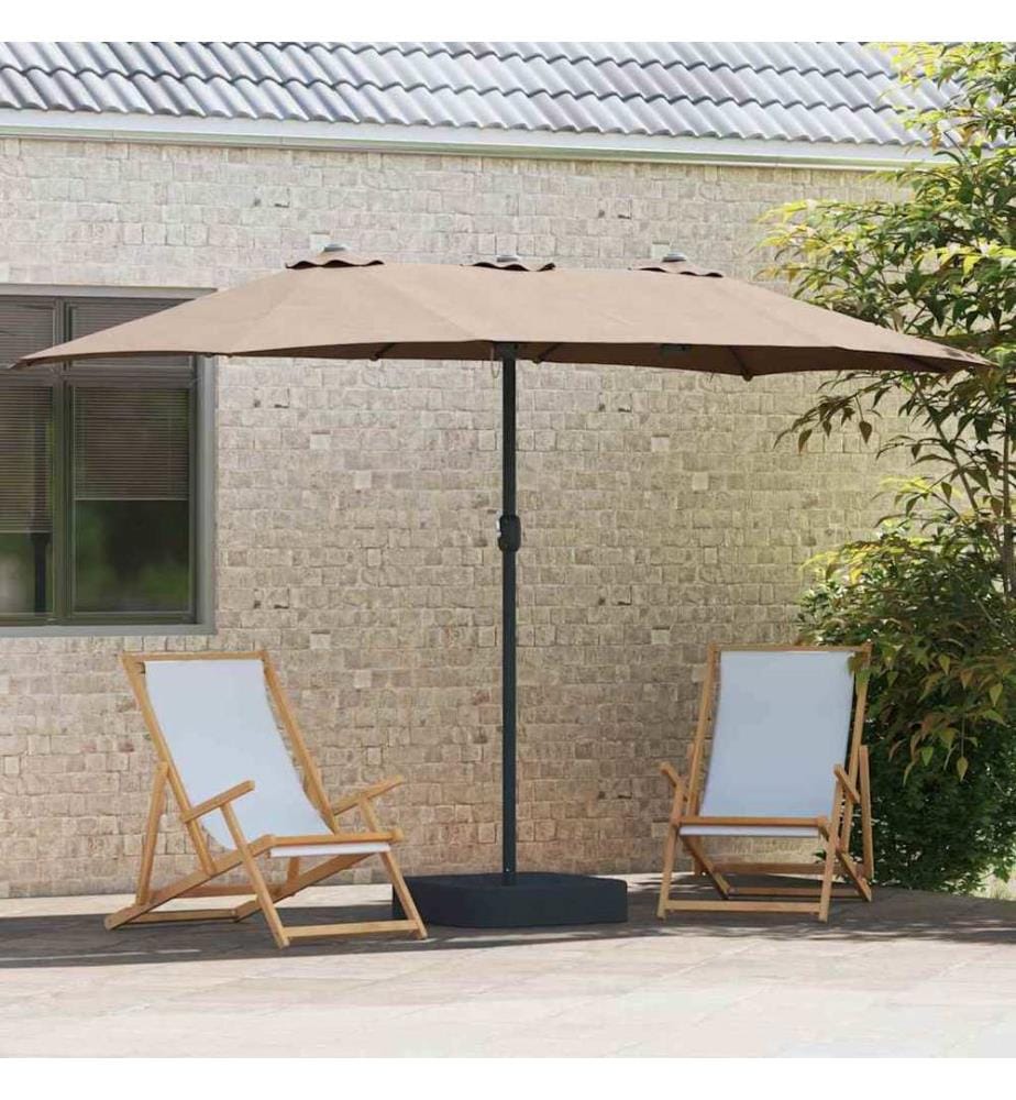 Garten-Sonnenschirm Taupe 385 x 209 x 244 cm