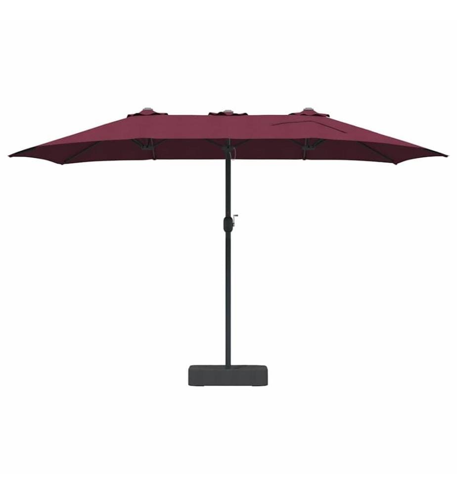 Garten-Sonnenschirm Bordeauxrot 385 x 209 x 244 cm