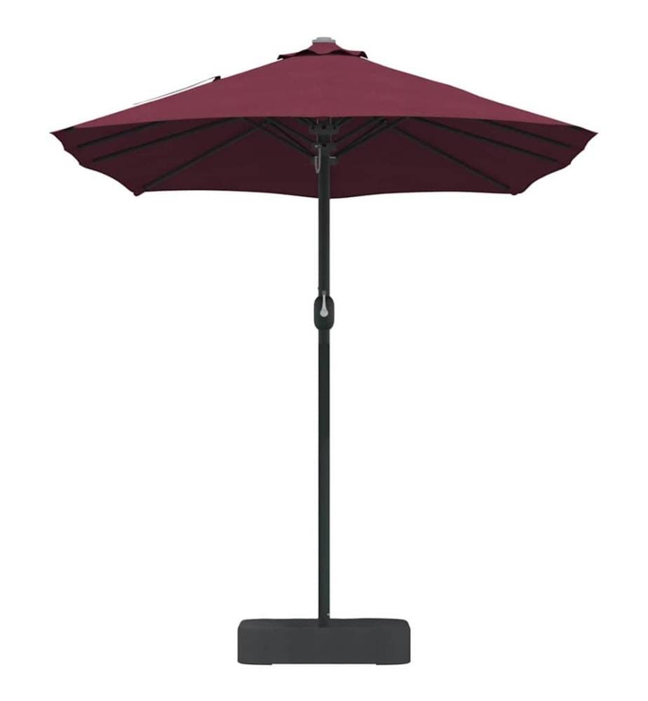 Garten-Sonnenschirm Bordeauxrot 385 x 209 x 244 cm