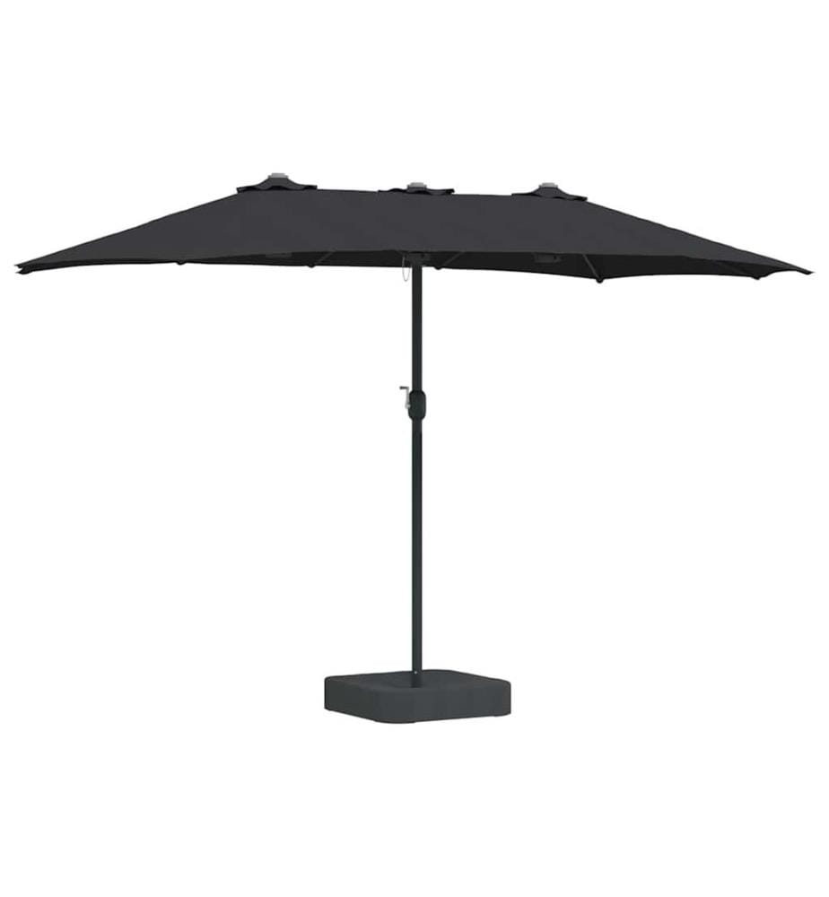 Garten-Sonnenschirm Schwarz 385 x 209 x 244 cm