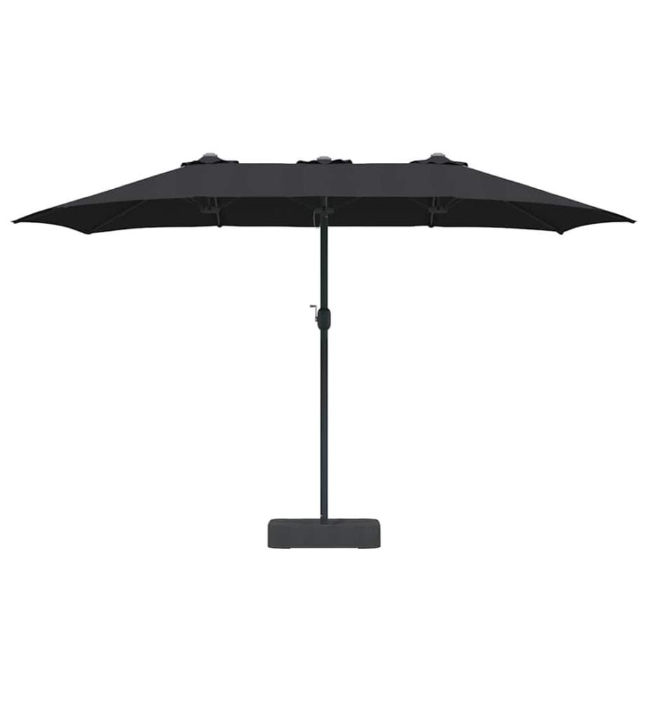 Garten-Sonnenschirm Schwarz 385 x 209 x 244 cm