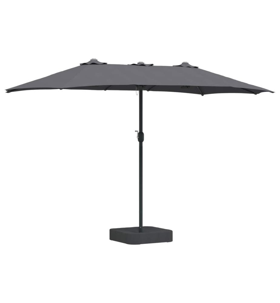 Garten-Sonnenschirm Anthrazit 385 x 209 x 244 cm Polyester