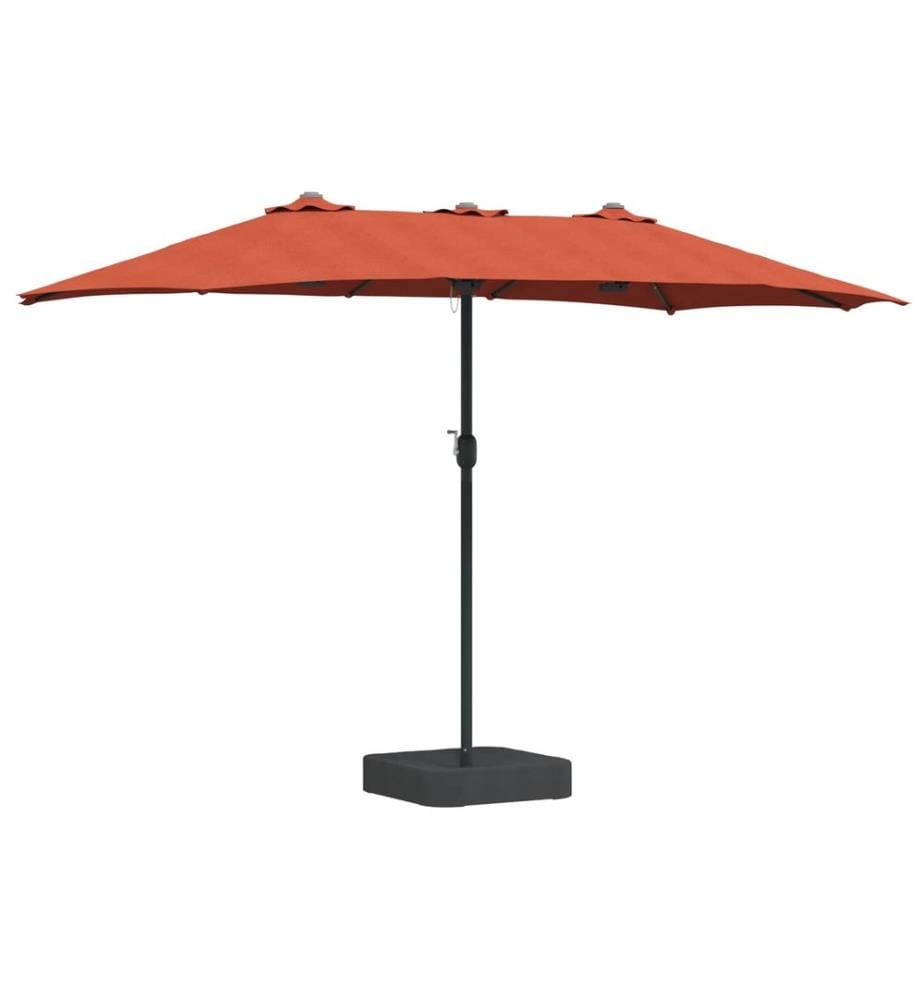 Garten-Sonnenschirm Terrakotta 385 x 209 x 244 cm Polyester