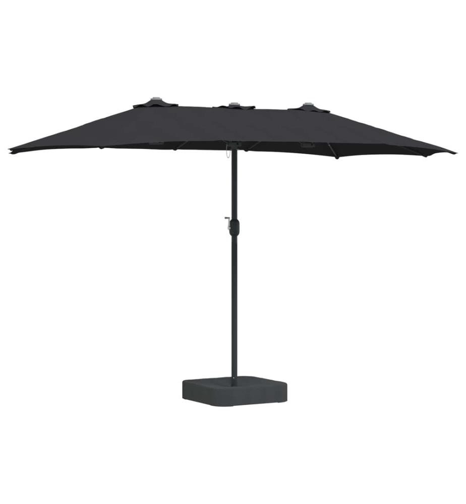 Garten-Sonnenschirm Schwarz 385 x 209 x 244 cm Polyester