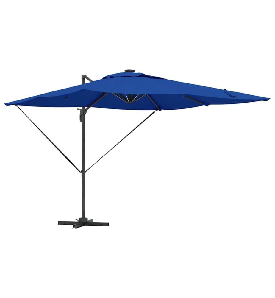 Sonnenschirm mit LED-Lichtleisten Azure Blau 286 x 284 x 270 cm