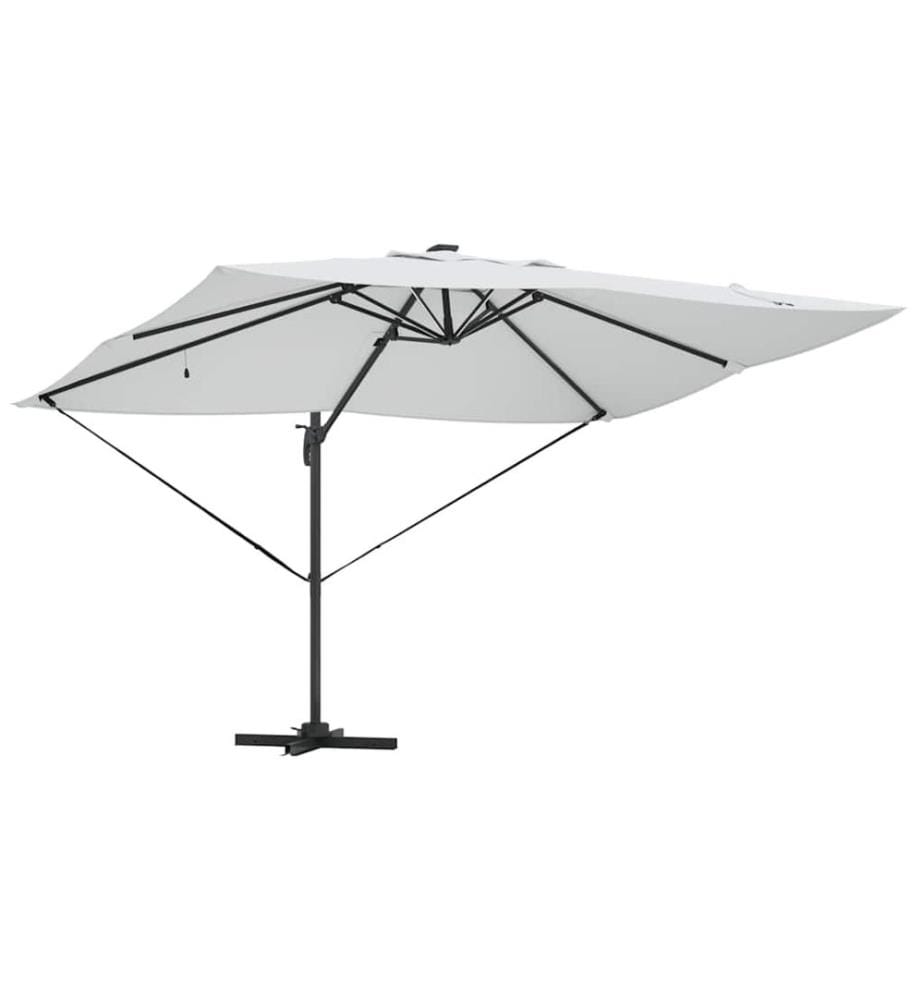 Sonnenschirm Sand 352 x 251 x 265 cm Polyester und Aluminium