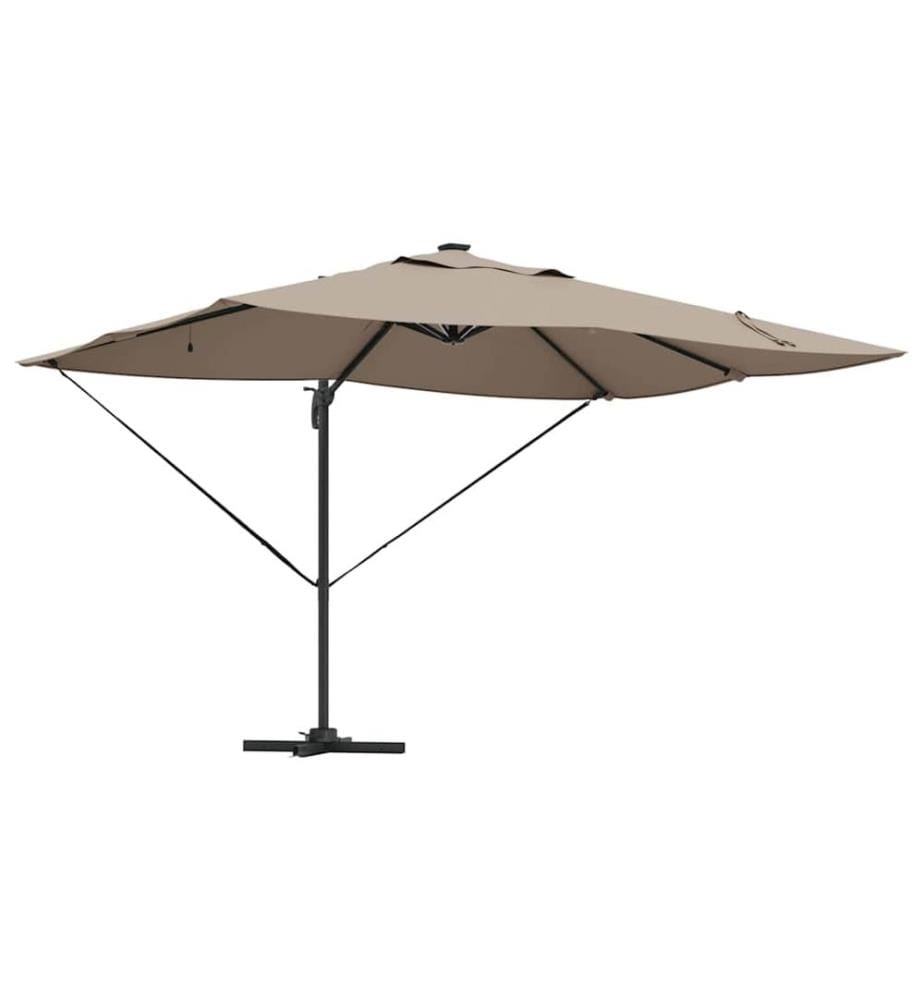 Sonnenschirm Taupe 352 x 251 x 265 cm Polyester und Aluminium