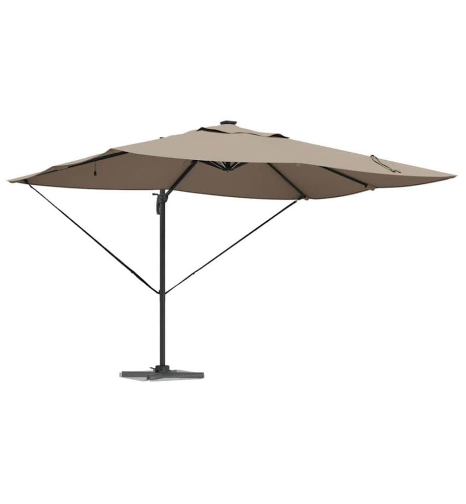 Sonnenschirm Taupe 352 x 251 x 265 cm Polyester und Aluminium