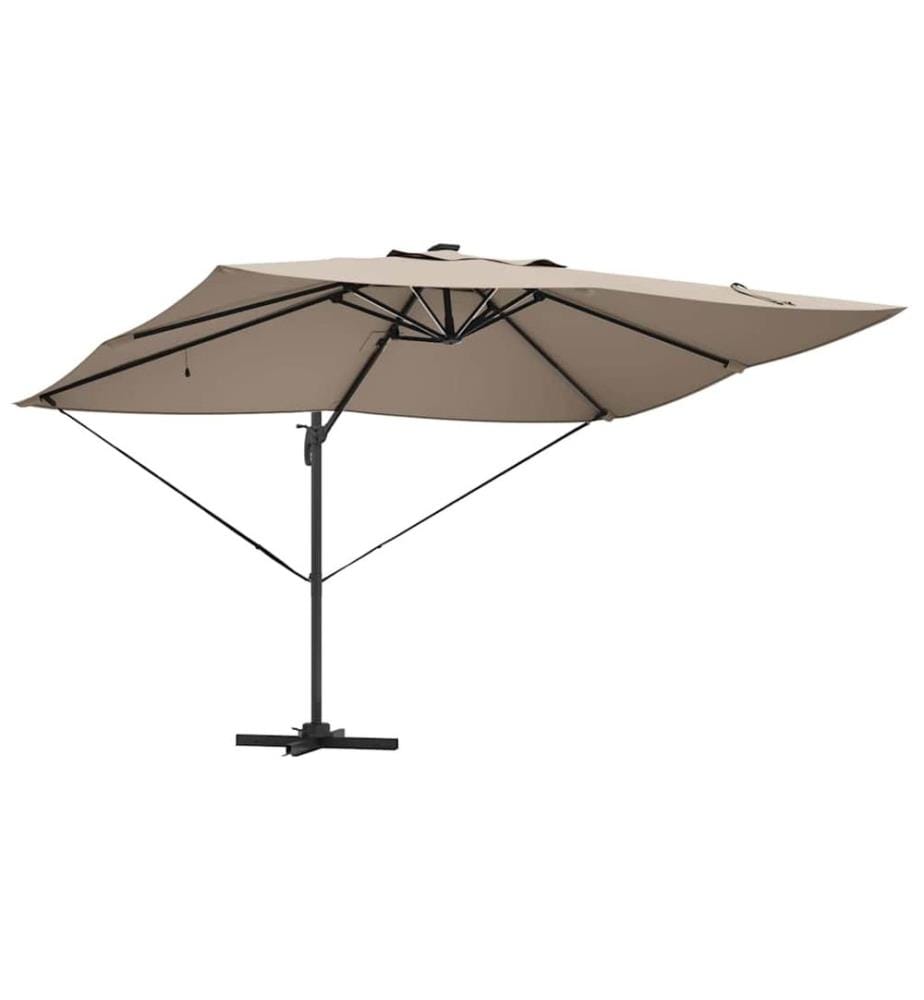 Sonnenschirm Taupe 352 x 251 x 265 cm Polyester und Aluminium