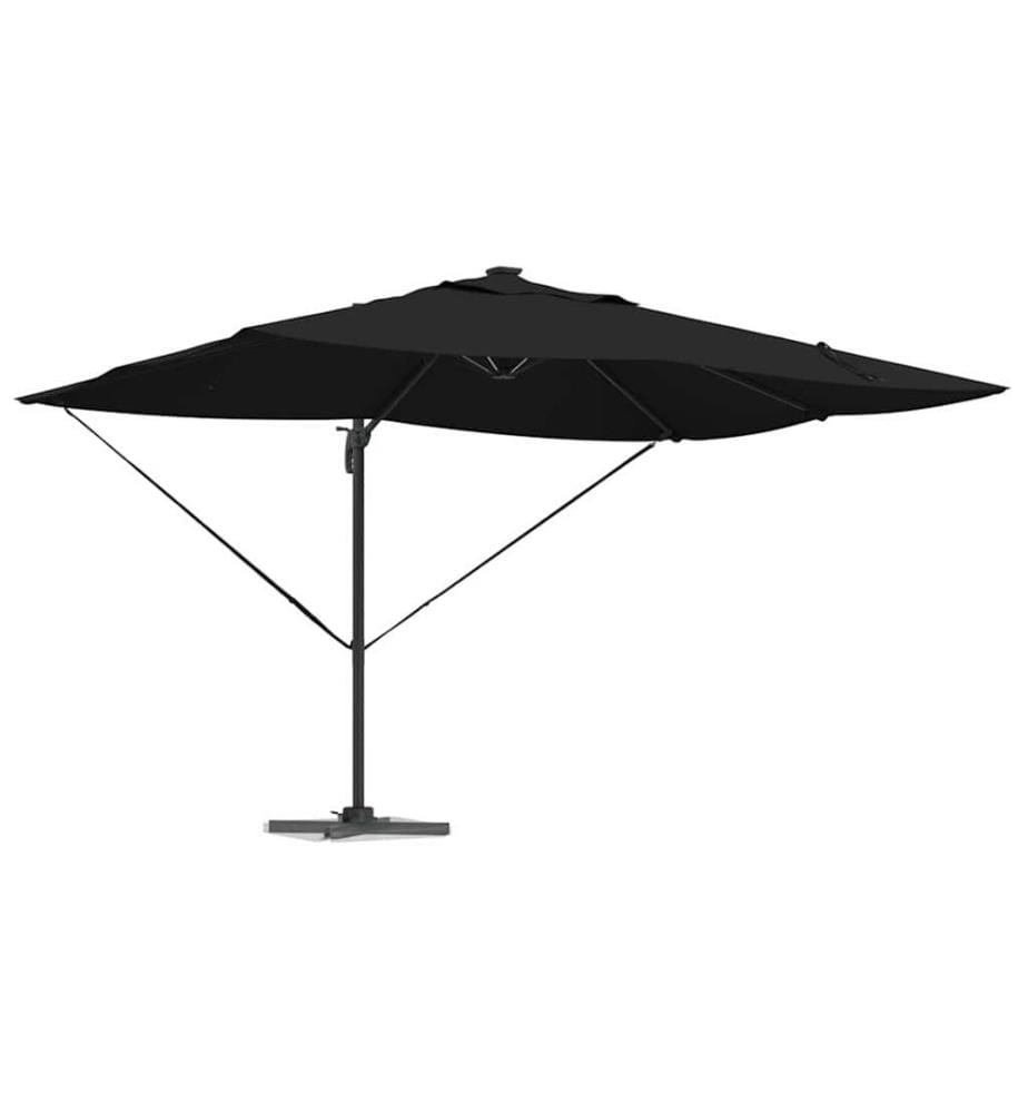 Sonnenschirm Schwarz 352 x 251 x 265 cm Polyester und Aluminium
